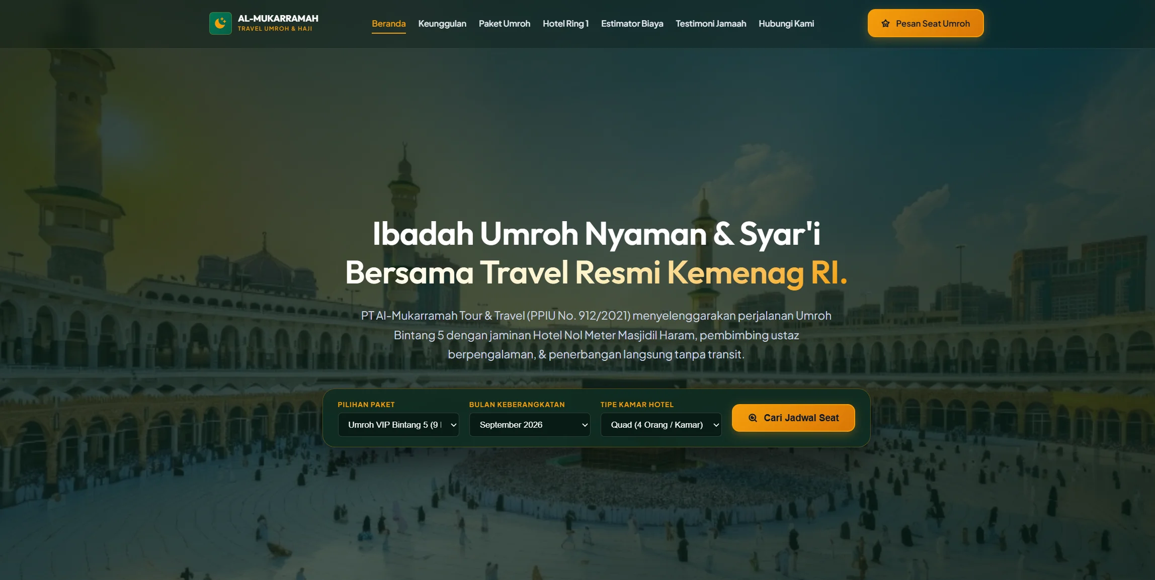 Jasa Pembuatan Website Travel Umroh & Haji Berizin
